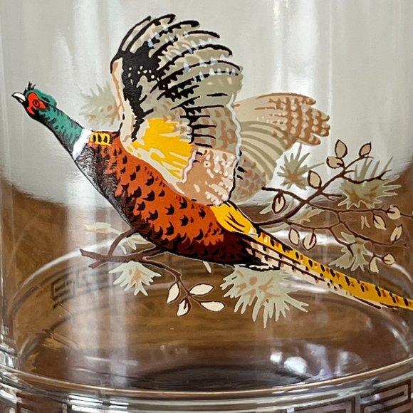 Princess House Pheasant Bird Beer Mug Crystal Glass Stein Vintage - Picture 4 of 10